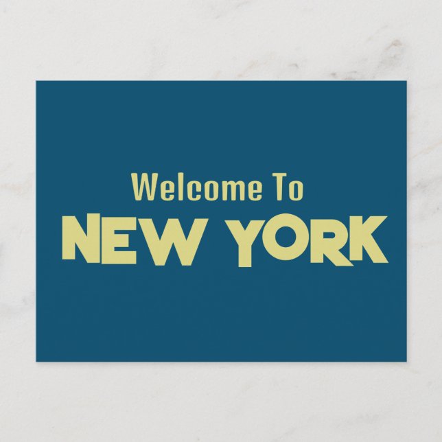 Welcome To New York Postcard (Front)