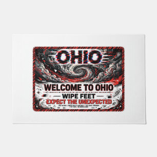 Welcome To Ohio Glitch Funny Doormat