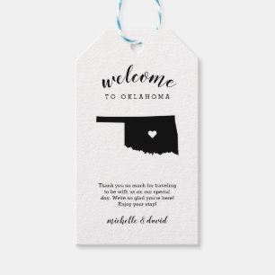 Welcome to Oklahoma   Calligraphy Wedding Gift Tags