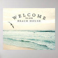 Welcome to Our Beach House Seagull Coastal 