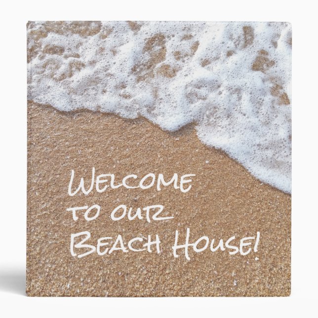 Welcome to our Beach House Wave Customized Binder (Front)