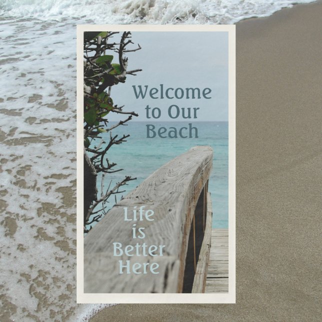 Welcome to Our Beach Life is Better Here Napkin (Creator Uploaded)