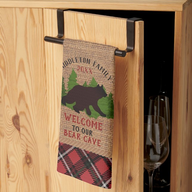 Welcome to our Bear Cave Kitchen Towel (Thirds Fold)