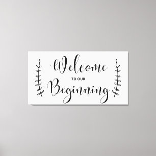 Welcome To Our Beginning Canvas Print