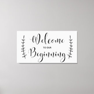Welcome To Our Beginning Canvas Print