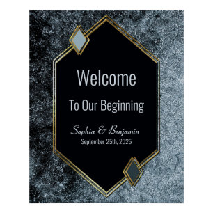 Welcome to Our Beginning Wedding Poster