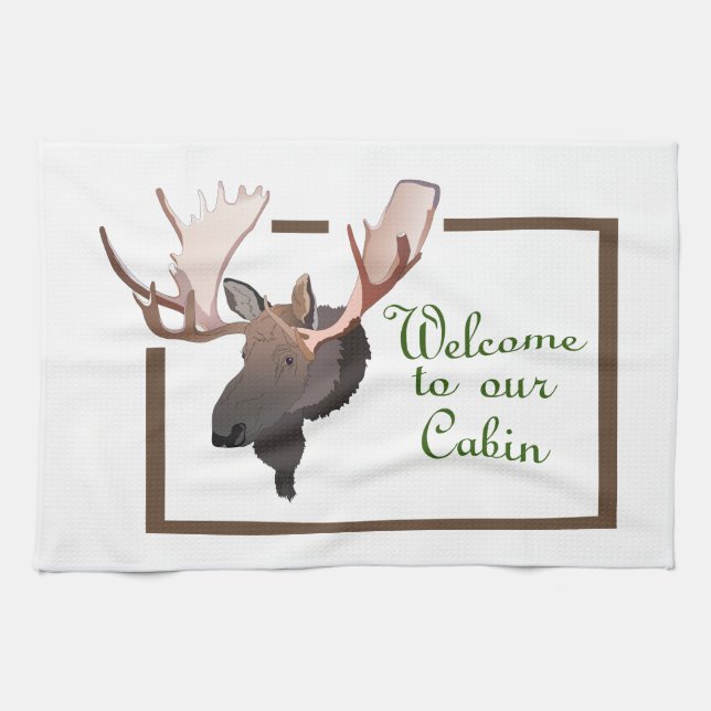 Welcome to Our Cabin Kitchen Towel (Horizontal)