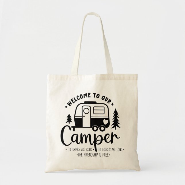 Welcome To Our Camper Tote Bag (Front)