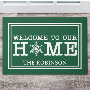 Welcome to Our Christmas Home Doormat