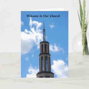 Welcome to our church thank you card