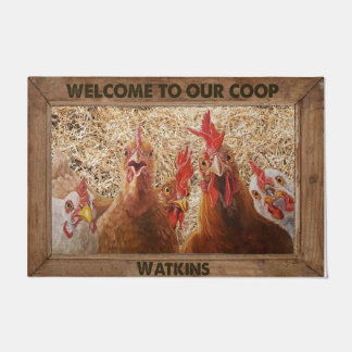 Welcome To Our Coop Doormat,Customized Chicken Doormat