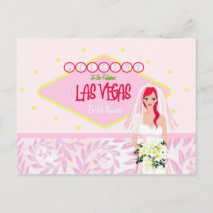 Welcome To Our Fabulous Las Vegas Bridal Shower Po Invitation Postcard