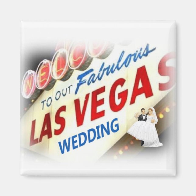 Welcome To Our Fabulous Las Vegas Wedding Magnet w (Front)