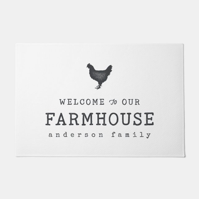 Welcome to our Farmhouse Country Rustic Chicken Doormat (Front)