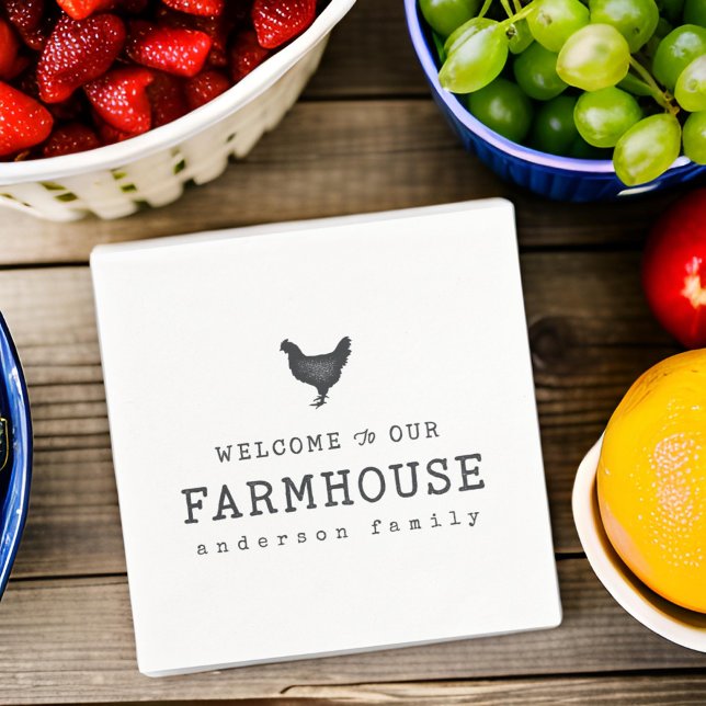 Welcome to our Farmhouse Country Rustic Chicken Napkin (Creator Uploaded)