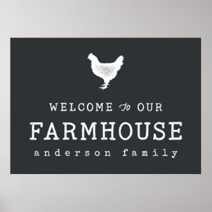 Welcome to our Farmhouse Country Rustic Chicken Poster