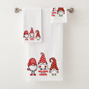 Welcome to our Gnome Christmas Bath Towel Set