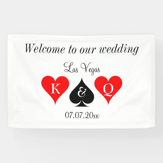 Welcome to our grand Las Vegas wedding banner sign (Horizontal)