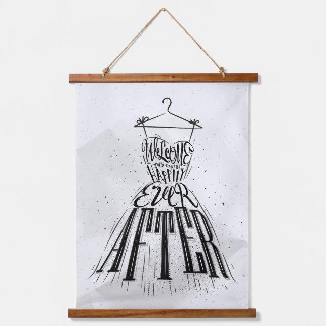 Welcome To Our Happily Ever After Hanging Tapestry (Front)