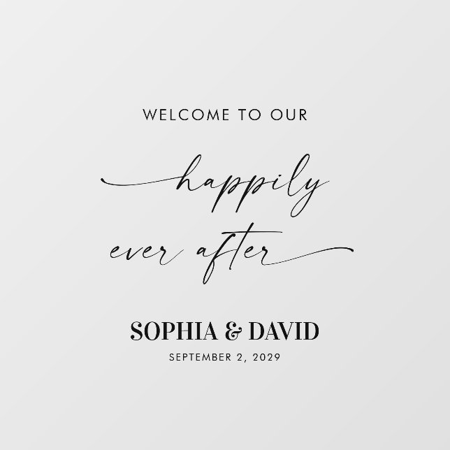 Welcome to our Happily Ever After Mirror Decal  (Sheet)