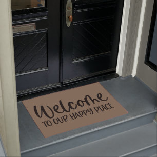 Welcome To Our Happy Place Doormat