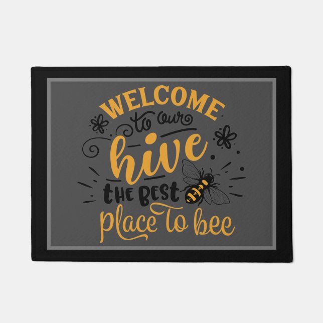 Welcome To Our Hive Home Decor Doormat (Front)