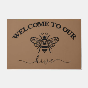 Welcome to our hive mat, Honey bee Doormat