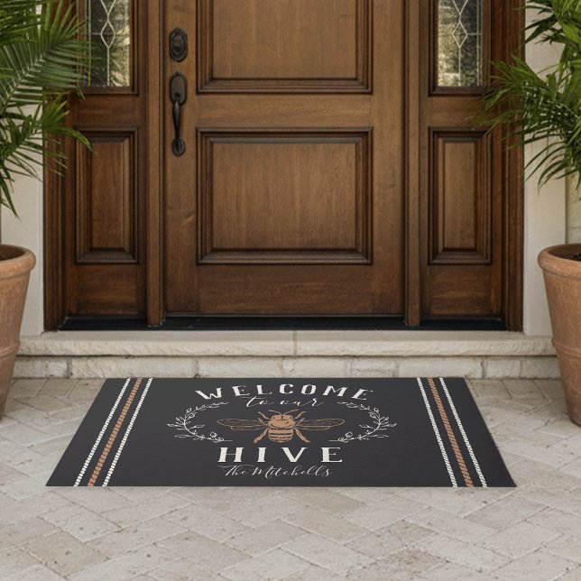 Welcome to Our Hive Personalized Doormat (Creator Uploaded)