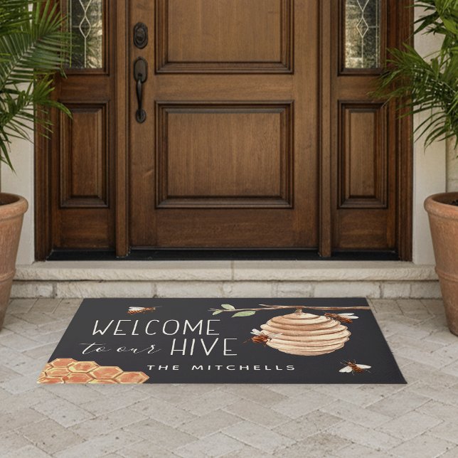 Welcome to Our Hive Personalized Doormat (Creator Uploaded)