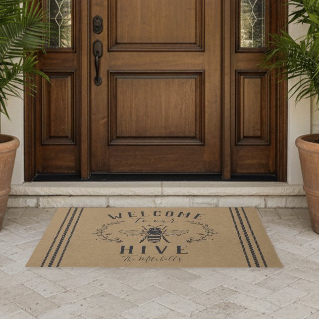 Welcome to Our Hive Personalized Doormat (Creator Uploaded)