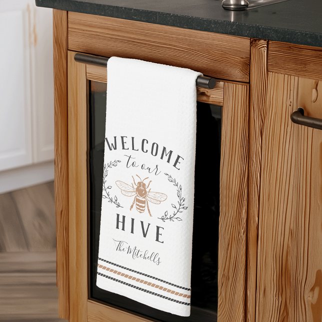 Welcome to Our Hive Personalized Kitchen Towel (Creator Uploaded)