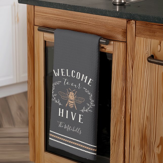 Welcome to Our Hive Personalized Kitchen Towel (Creator Uploaded)