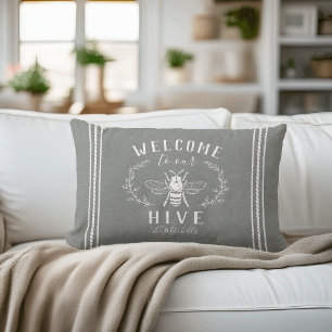 Welcome to Our Hive Personalized Lumbar Pillow