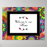 Welcome To Our Home Art Deco Pattern