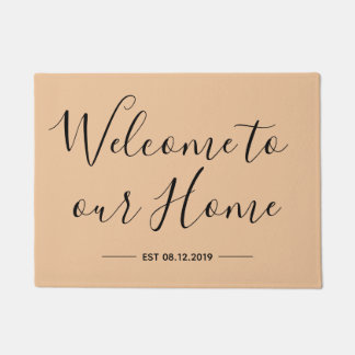 Welcome to our Home Door Mat, Farmhouse Doormat