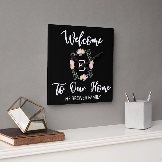 Welcome To Our Home Personalized Clock (Office)