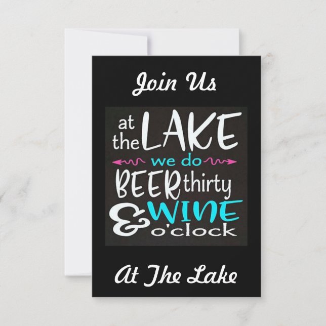 WELCOME "TO OUR LAKE HOUSE" HOUSEWARMING INVITE (Front)