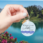 Welcome to Our Lake House Rental Property Vacation Keychain<br><div class="desc">This design was created though digital art. It may be personalized in the area provided by changing the photo and/or text. Or it can be customized by choosing the click to customize further option and delete or change the colour the background, add text, change the text colour or style, or...</div>