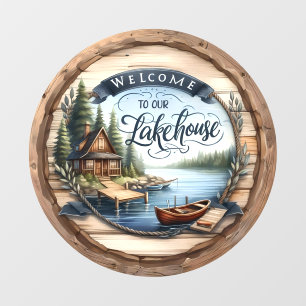 Welcome to Our Lake House Window Cling