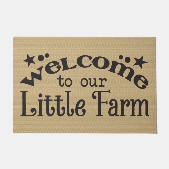Welcome To Our Little Farm Door Mat (Front)