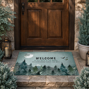 Welcome to Our Neck of the Woods Personalized Doormat