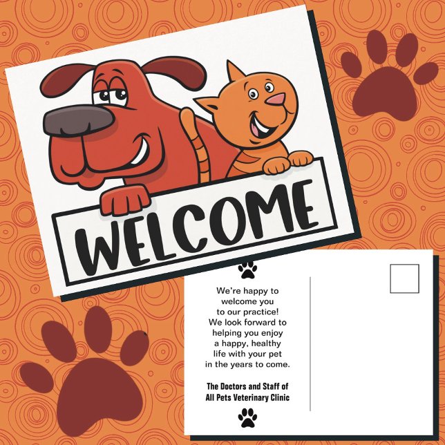Welcome to Our Office Pet Business Postcard (Creator Uploaded)