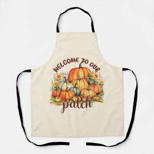 Welcome to Our Patch – Cozy Pumpkin Patch Apron