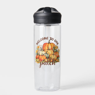 Welcome to Our Patch – Cozy Pumpkin Patch Water Bottle