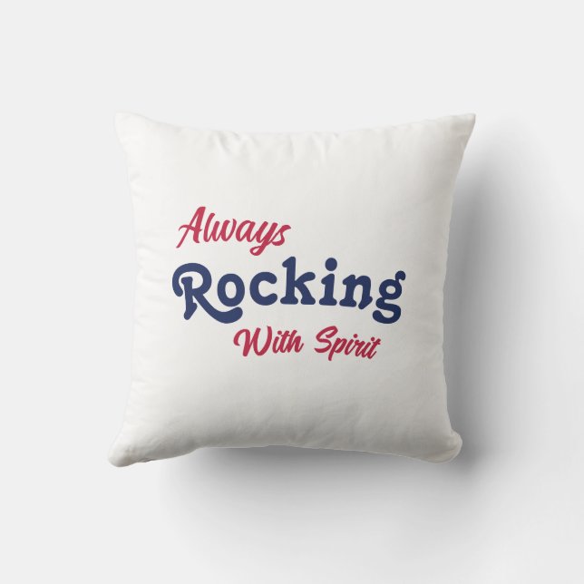 Welcome To Our Porch / Always / Red White Blue / Throw Pillow (Back)