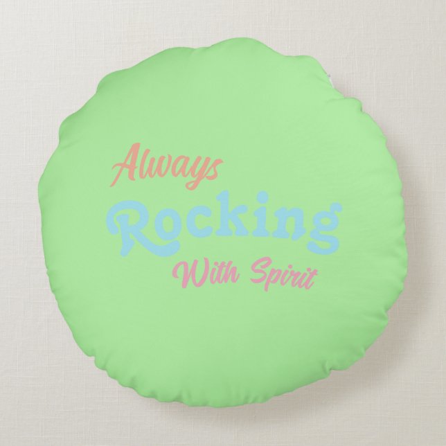 Welcome To Our Porch / Always / Spring Colours / Round Pillow (Back)