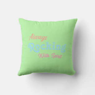 Welcome To Our Porch / Always / Spring Colours / Throw Pillow