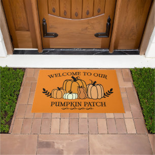 Welcome to Our Pumpkin Patch Door Mat