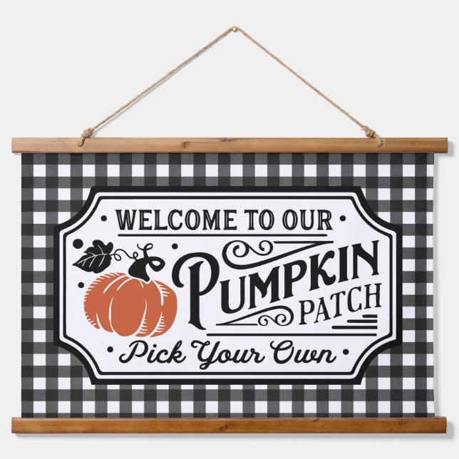 Welcome to our Pumpkin Patch | Farmhouse Hanging Tapestry (Front)