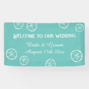 Welcome to our sand dollar beach wedding banner